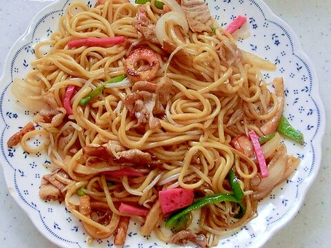 ありふれた中華風焼きそば